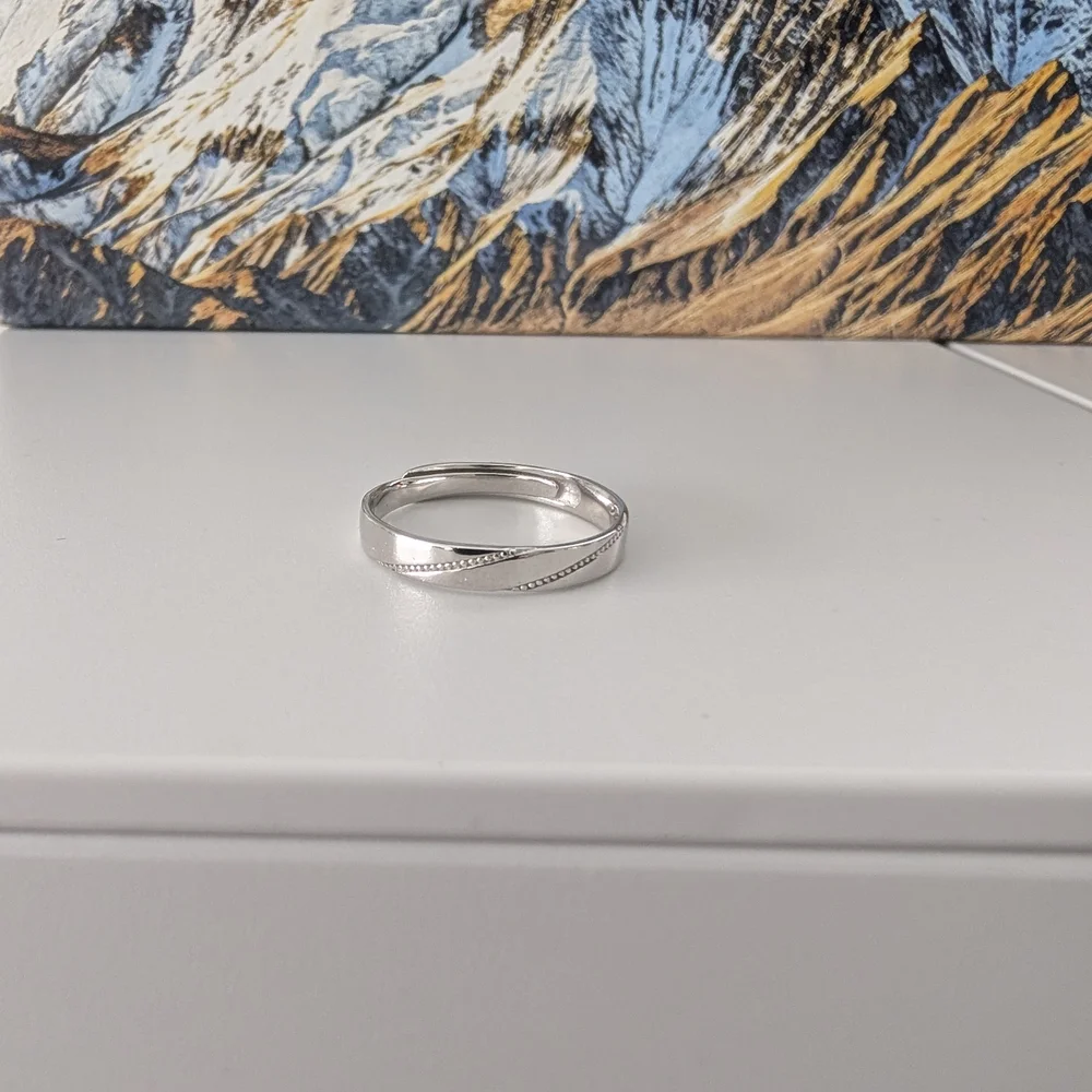 .925 Sterling Silver Adjustable Band Ring